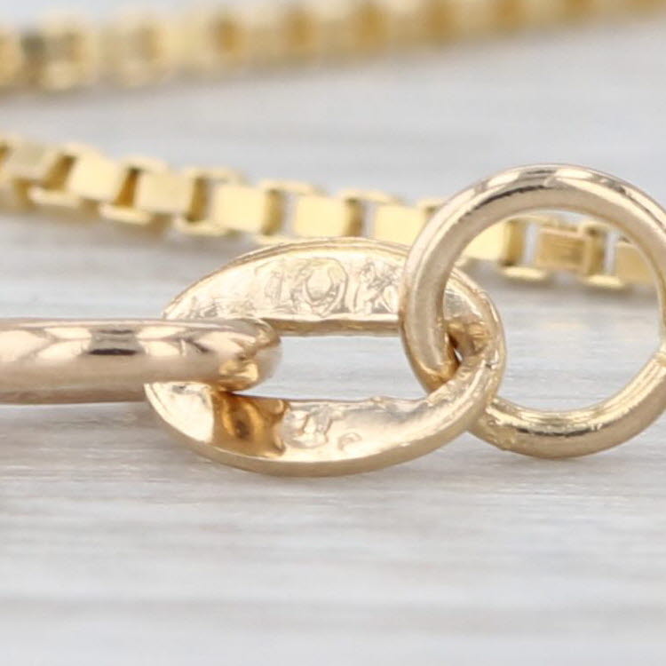 20" 0.8mm Box Chain Necklace 10k Yellow Gold