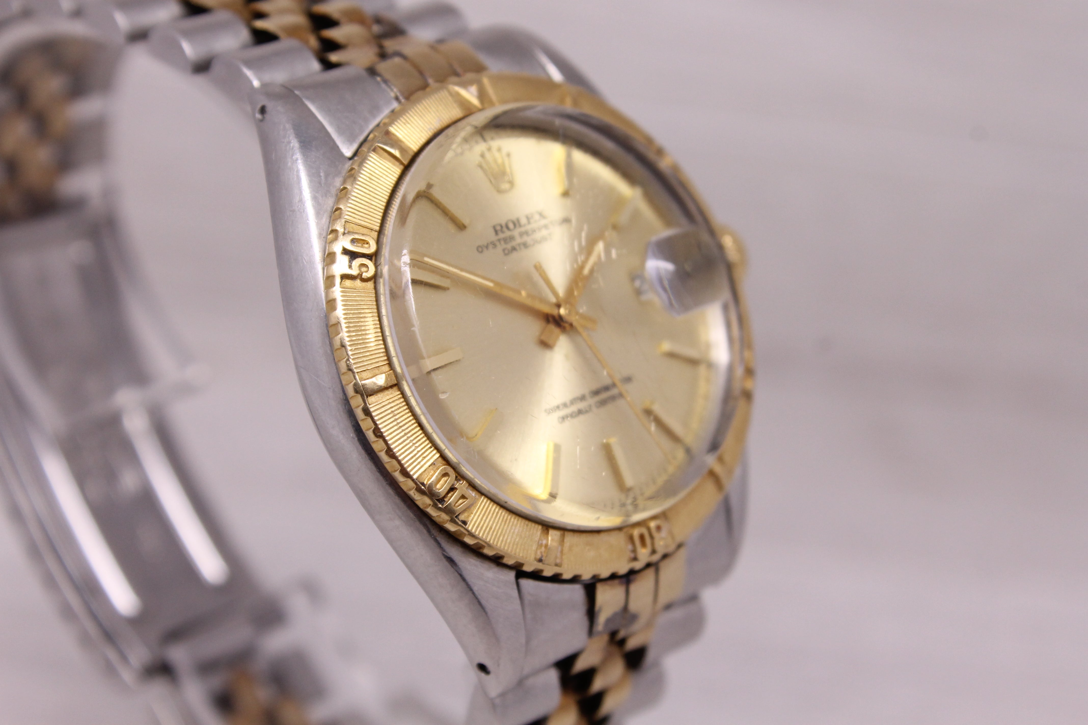 Vintage 1966 Rolex Datejust Turn-O-Graph Mens 14k & Steel 36mm Watch Original