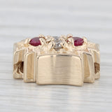 0.20ctw Diamond Ruby Slide Charm Bracelet 14k Yellow Gold