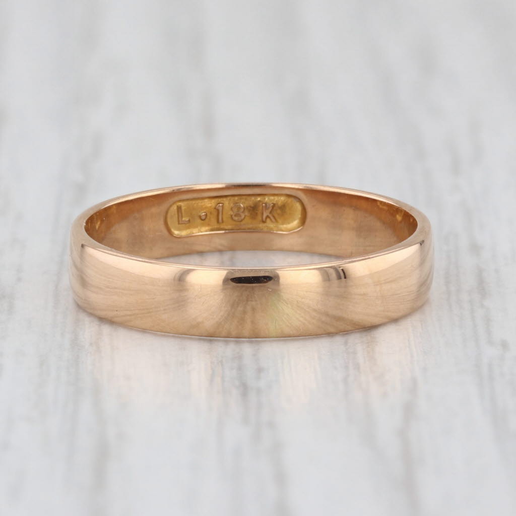 Antique Wedding Band 18k Rose Gold Size 5.25-5.5 Ring