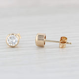 Light Gray New 0.55ctw Round Diamond Solitaire Stud Earrings 14k Yellow Gold