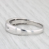 Light Gray Diamond Men's Wedding Band 10k White Gold Size 12.75 Ring