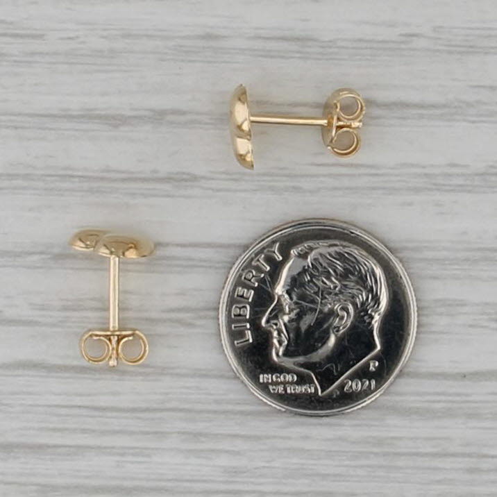 Heart Stud Earrings 18k Yellow Gold Studs