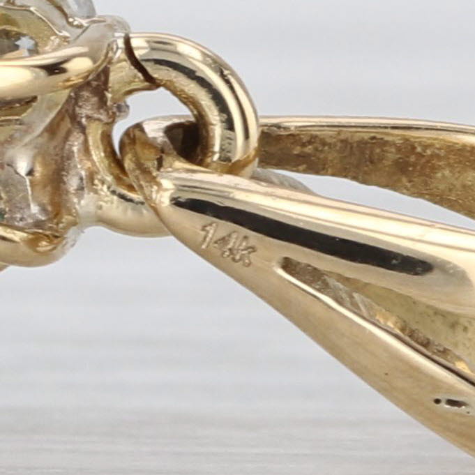 2.70ctw Oval Emerald Diamond Halo Pendant 14k Yellow Gold