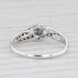 0.10ctw Diamond Ring 10k White Gold Size 10 Engagement