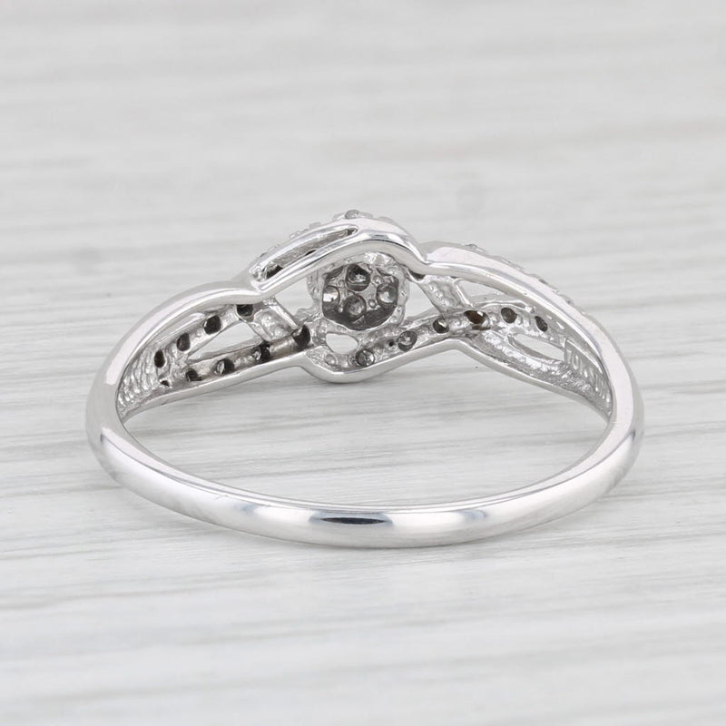 0.10ctw Diamond Ring 10k White Gold Size 10 Engagement