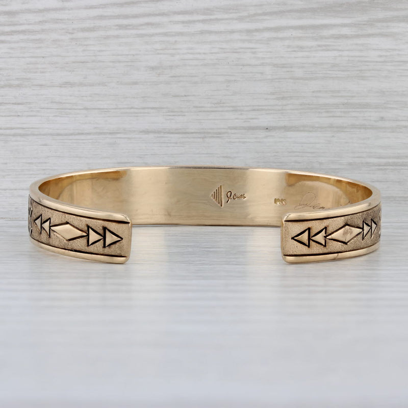 Jennifer Curtis Navajo Tribal Cuff Bracelet 14k Gold 6.75" Native American