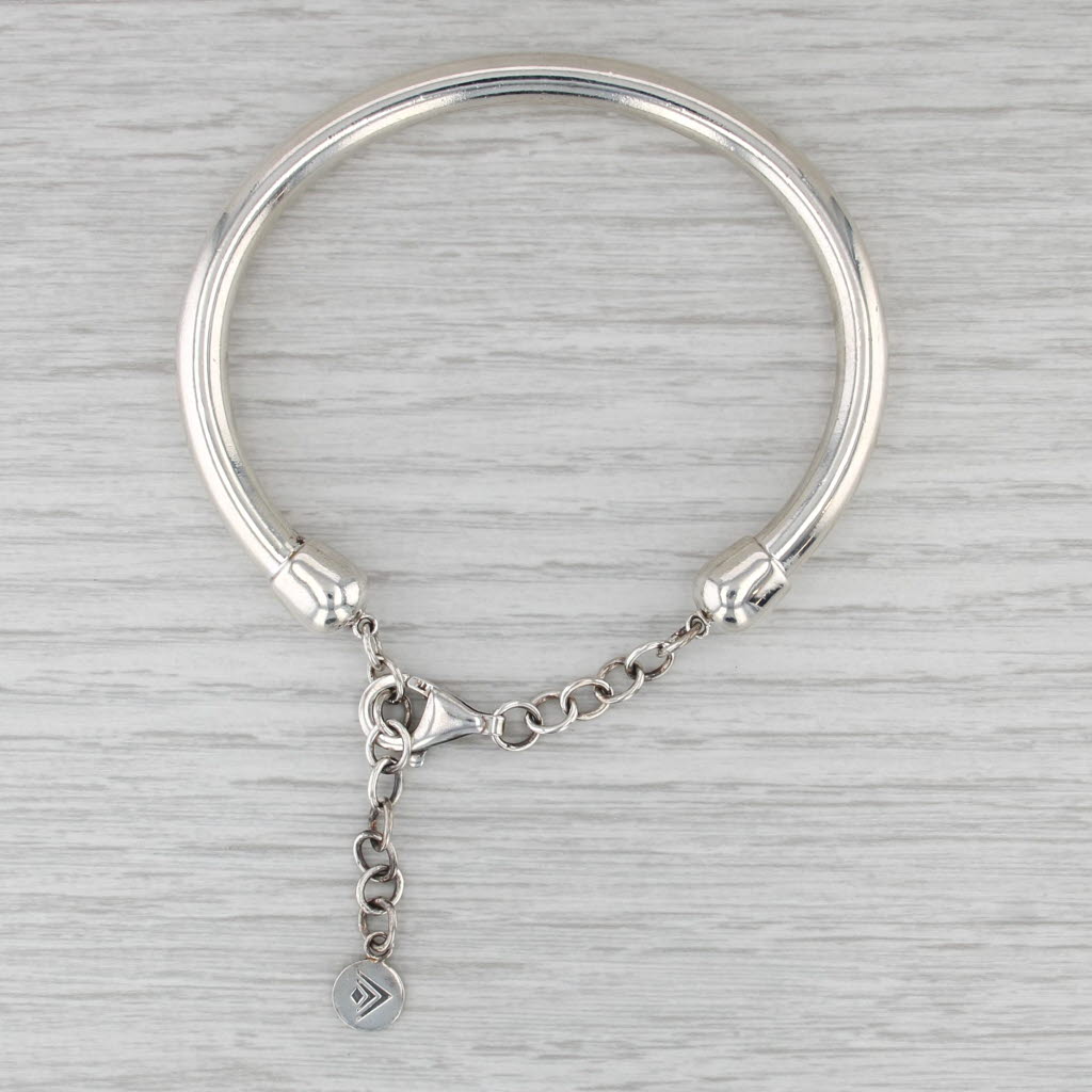 Silpada B2813 Work It Bangle Cuff Bracelet Sterling Silver Stackable 7.5"
