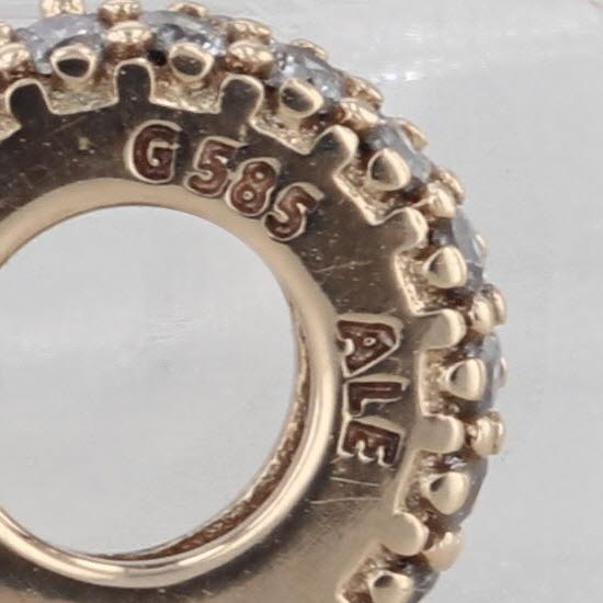 Pandora Inspiration Within Cubic Zirconia 14k Gold Spacer Charm 750835CZ