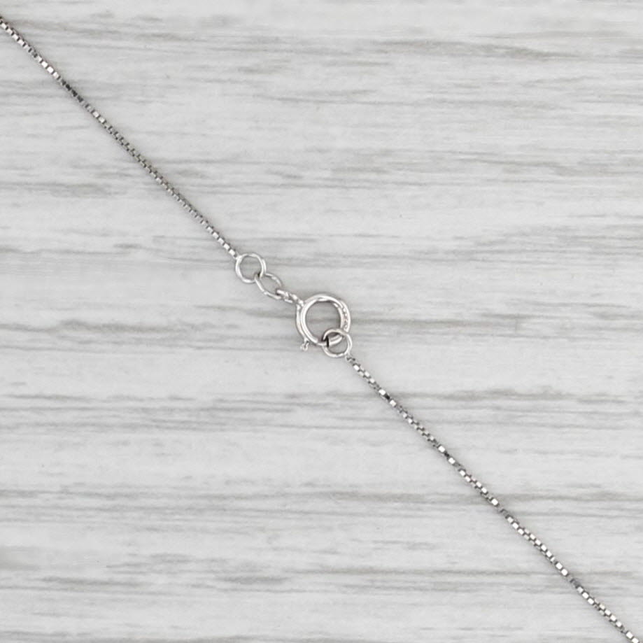 0.91ctw Tanzanite Diamond Journey Pendant Nedcklace 14k White Gold 18" Box Chain