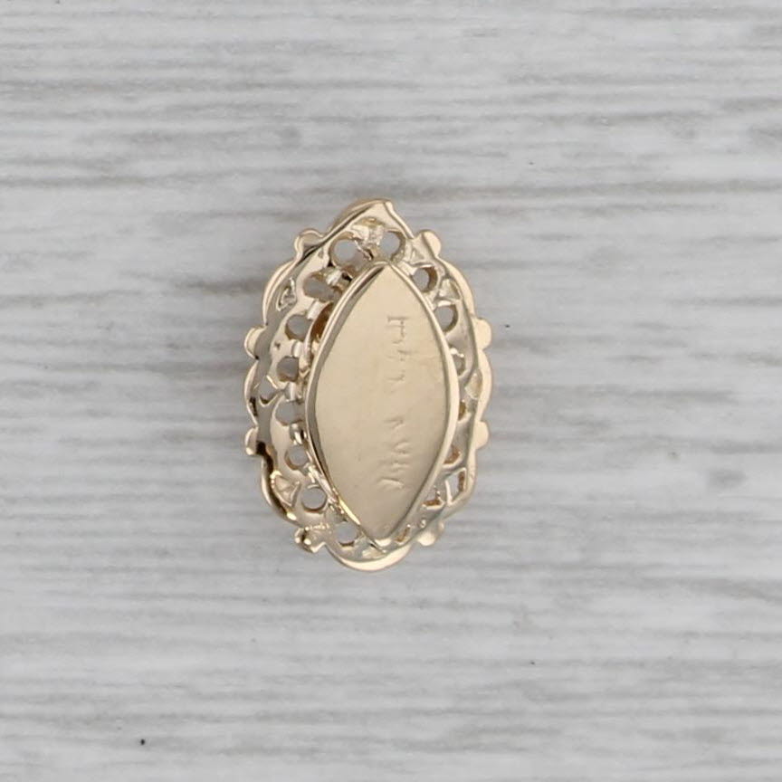 Gray Opal Solitaire Slide Bracelet Charm 14k Yellow Gold Vintage Richard Klein