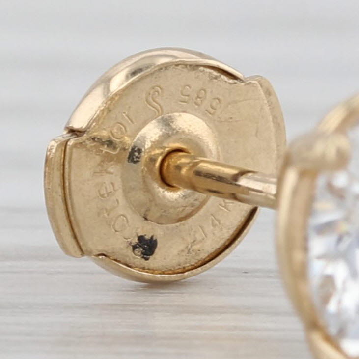 IGI 3.10ctw Round G VS1 Lab Grown Diamond Stud Earrings 14k Gold Secure Backs