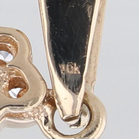 0.98ctw Ruby Diamond Cross Pendant 10k Yellow Gold