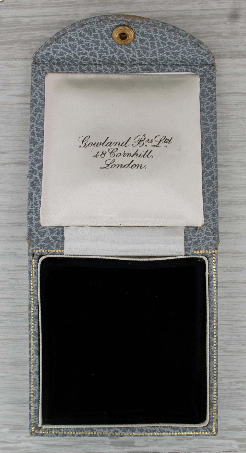 Vintage Sapphire Diamond Bee Pendant Necklace 18k Gold Platinum Gowland Box