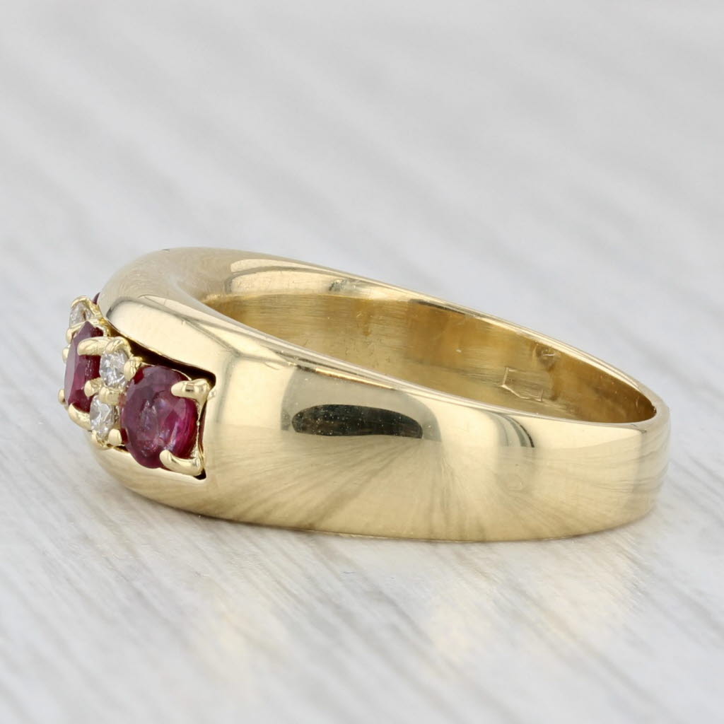 Light Gray 1.27ctw Ruby Diamond Ring 18k Yellow Gold Size 7