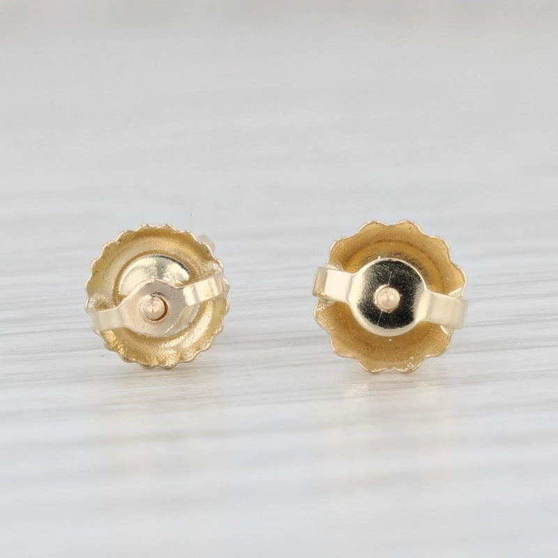 0.44ctw Champagne Diamond Stud Earrings 14k Yellow Gold Round Solitaires
