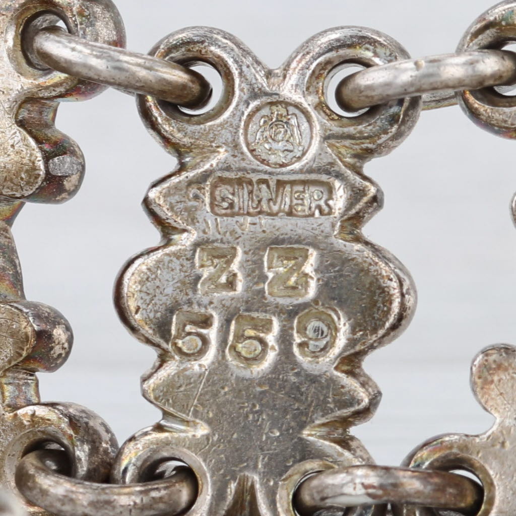 Antonio Pineda Taxco Bracelet 970 Silver Vintage Ornate Statement 7.5" 30mm