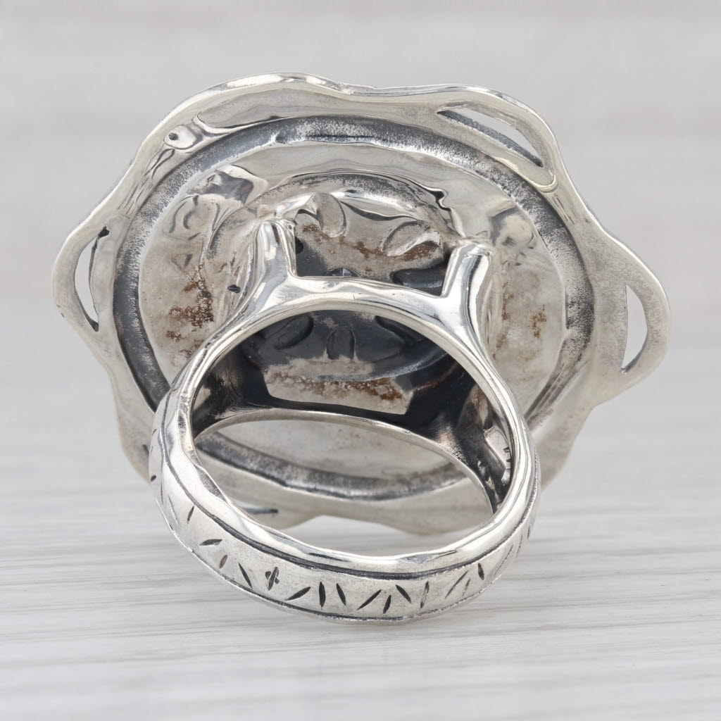 Gray Silpada Legacy Cubic Zirconia Ring Sterling Silver Size 7.25 R2787 Statement