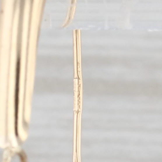 Green Malachite Bead Dangle Earrings 14k Yellow Gold Hook Posts Drops