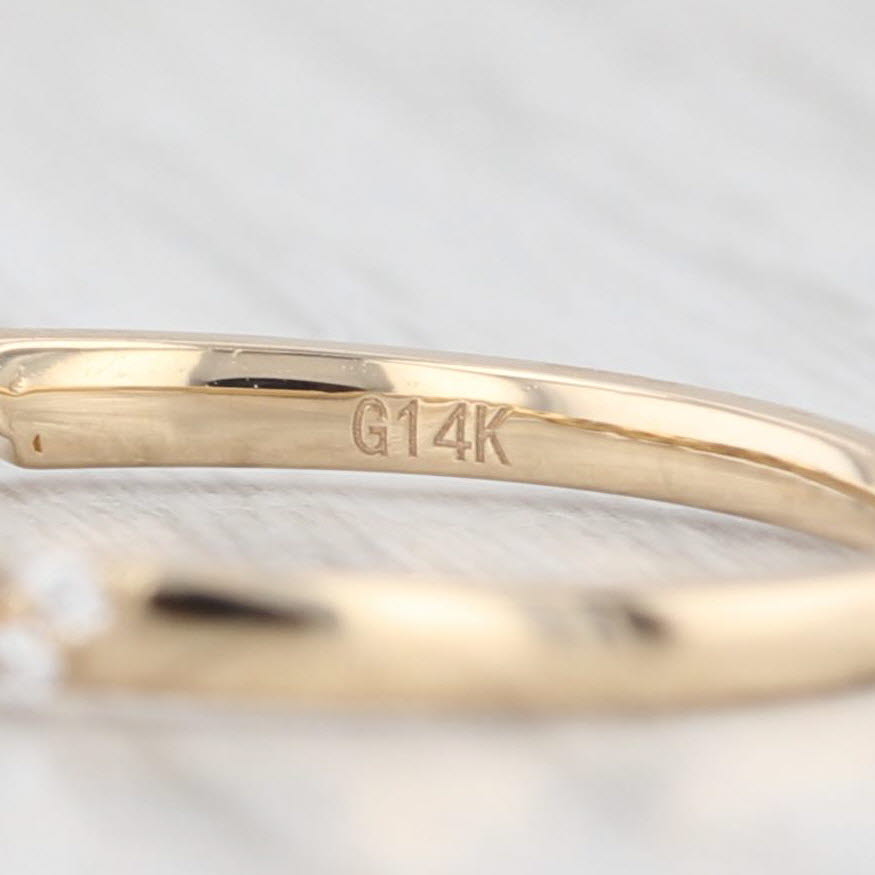 Light Gray New 0.25ctw Diamond Wedding Band 14k Yellow Gold Stackable Anniversary Ring 6.25