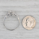 Gray Vintage 2.20ctw Round Diamond Engagement Ring Platinum Size 7.75