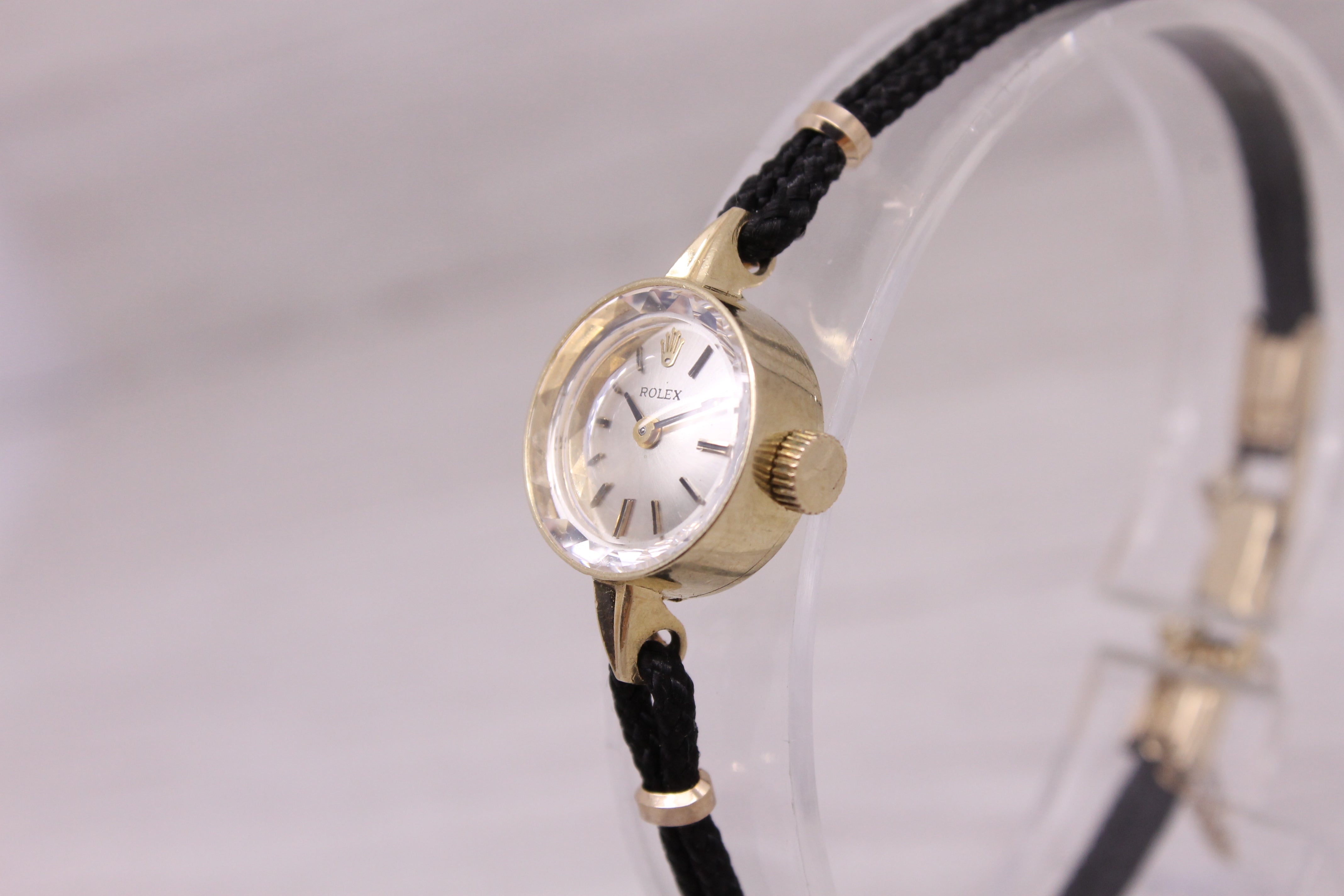 Gray Vintage c.1960 Rolex 14k Yellow Gold Ladies Cocktail Watch cal.1400 - Serviced -