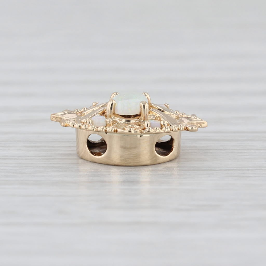 Richard Glatter Vintage Opal Slide Bracelet Charm 14k Yellow Gold
