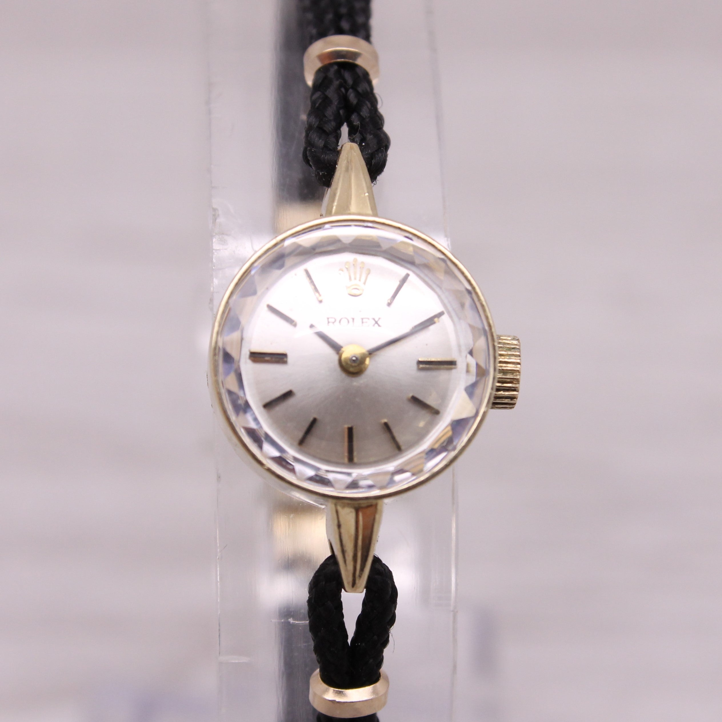 Gray Vintage c.1960 Rolex 14k Yellow Gold Ladies Cocktail Watch cal.1400 - Serviced -