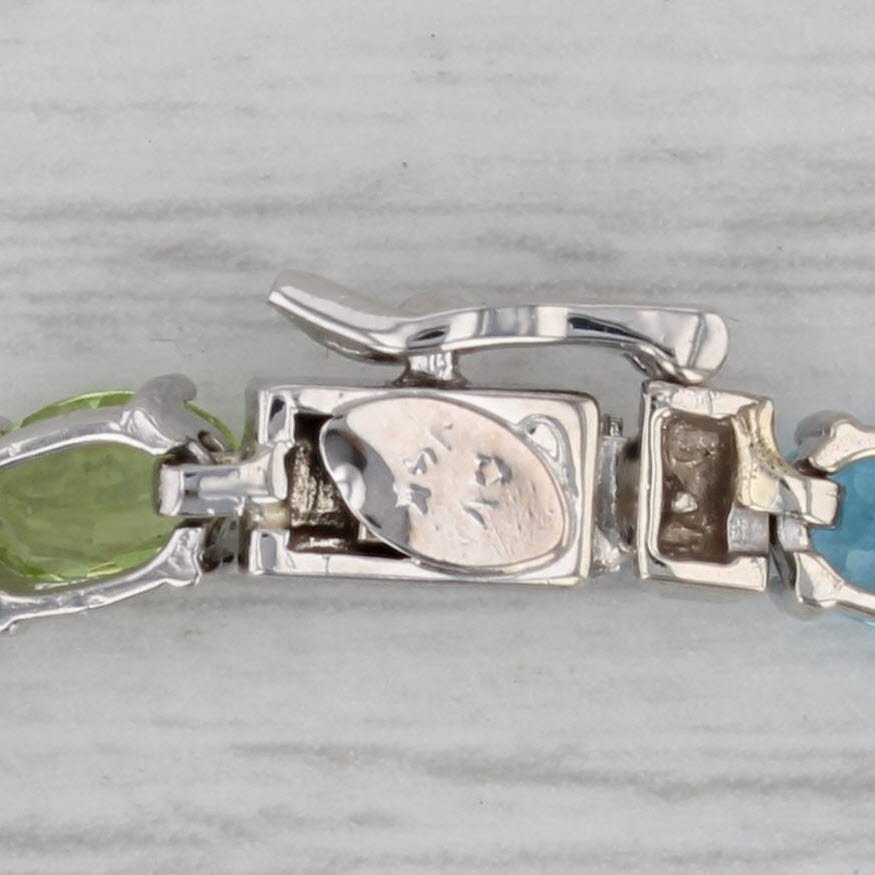 Gray 4.60ctw Peridot Topaz 14k White Gold 6.25" Bracelet