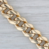 Gray 14k Yellow Gold Cuban Curb Link Mens Heavy Bracelet 0.60 ctw Diamond Clasp