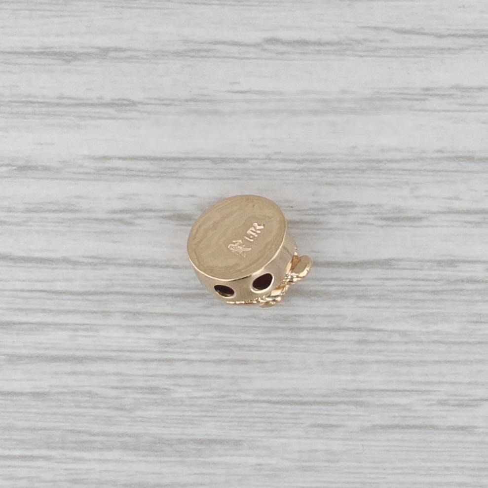 Vintage Cultured Pearl Ruby Snake Slide Bracelet Charm 14k Gold Archer Hallmark