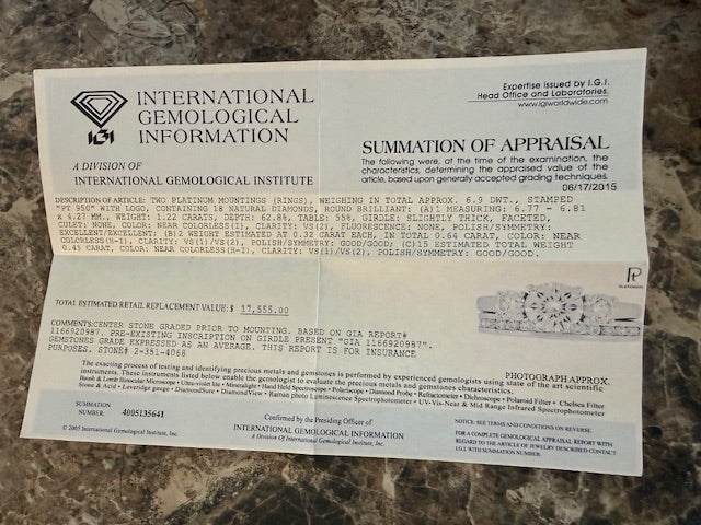 0.45ctw Diamond Wedding Band 950 Platinum Size 7 Stackable Anniversary Ring IGI