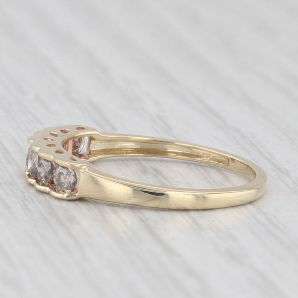 0.50ctw Diamond Wedding Band 10k Yellow Gold Sz 7.25 Stackable Anniversary Ring