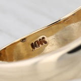 Onyx Diamond Ring 10k Yellow Gold Size 11 Signet
