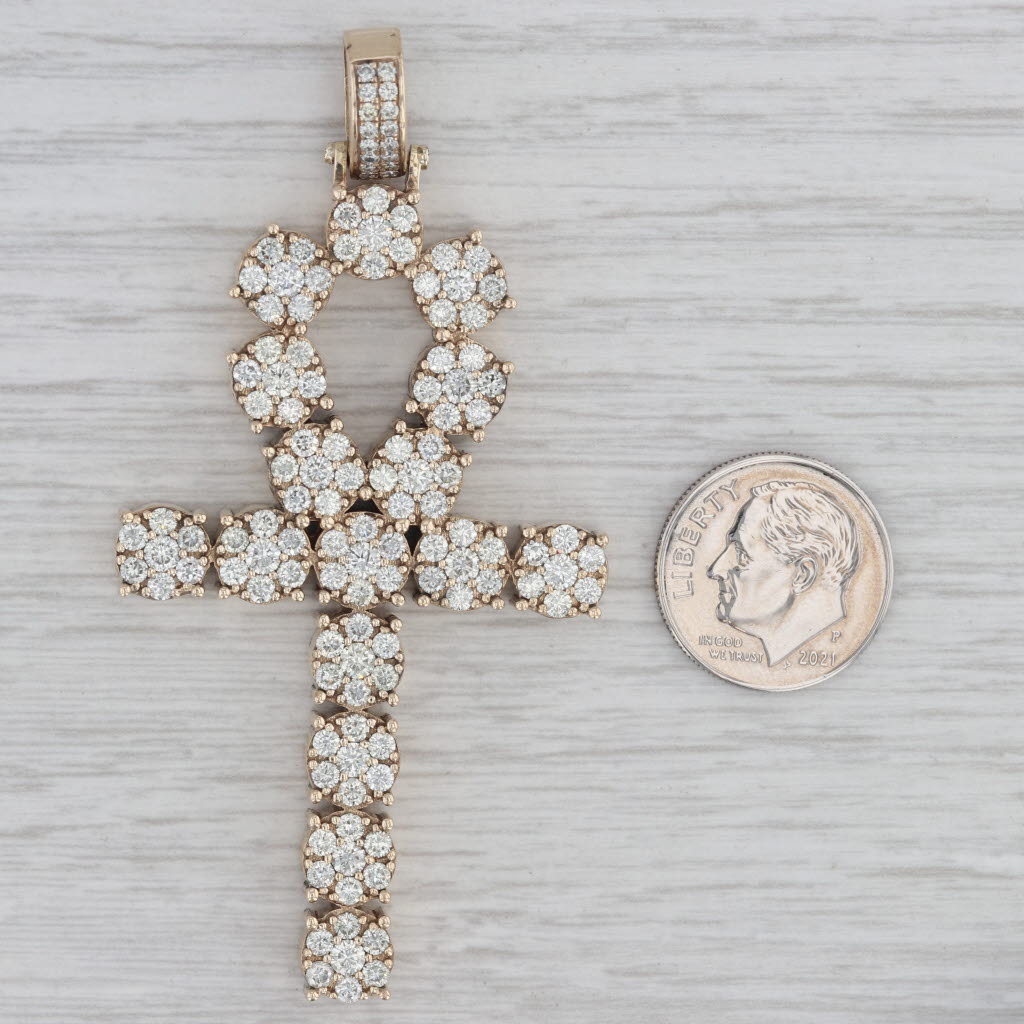 Diamond egyptian cross shops pendant