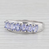 1.40ctw Tanzanite Ring 10k White Gold Size 10 Stackable
