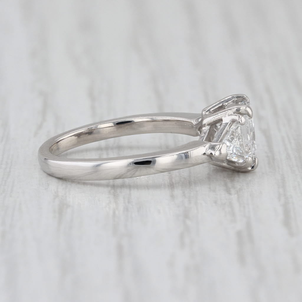 GIA 1.70ctw Princess Diamond Engagement Ring 950 Platinum Size 6 VVS1 D