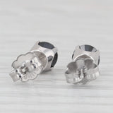 1.84ctw Black Diamond Stud Earrings 14k White Gold Round Solitaire Studs