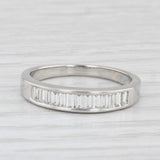 0.54ctw Diamond Wedding Band 14k White Gold Size 6 Stackable Anniversary