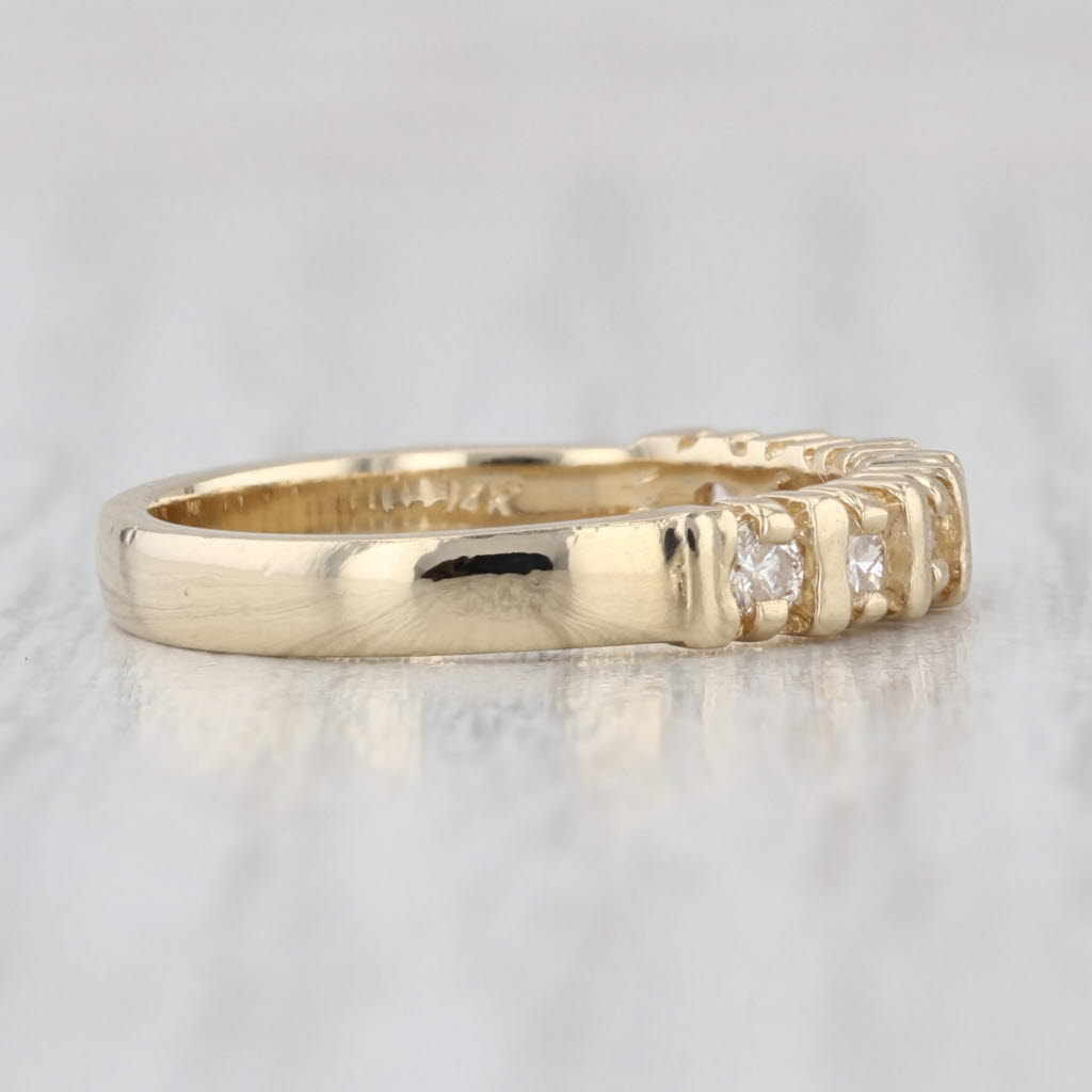 0.30ctw Diamond Wedding Band 14k Yellow Gold Size 5.25 Stackable Ring