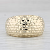 Domed Hammered Ring 14k Yellow Gold Size 9.25