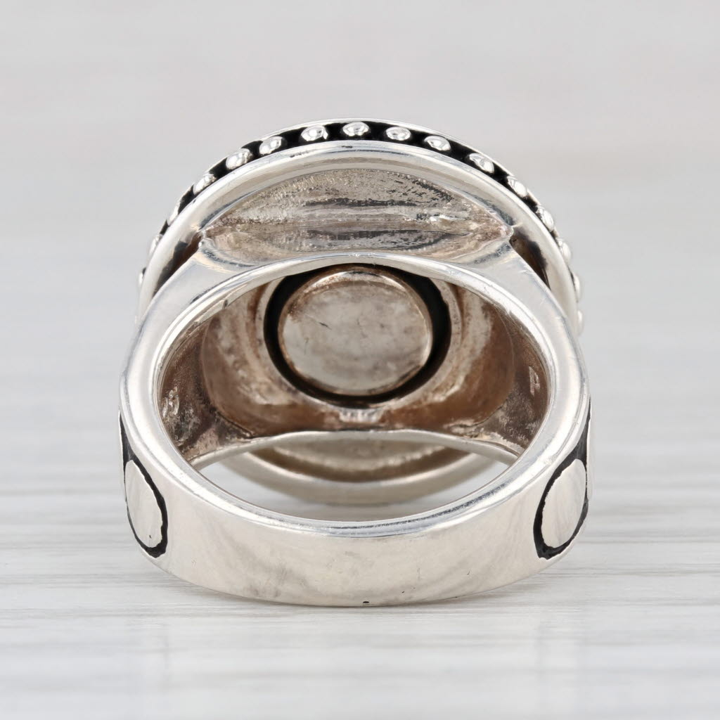 Kameleon Black Cubic Zirconia Pop Ring Sterling Silver Size 5.25 Interchangeable