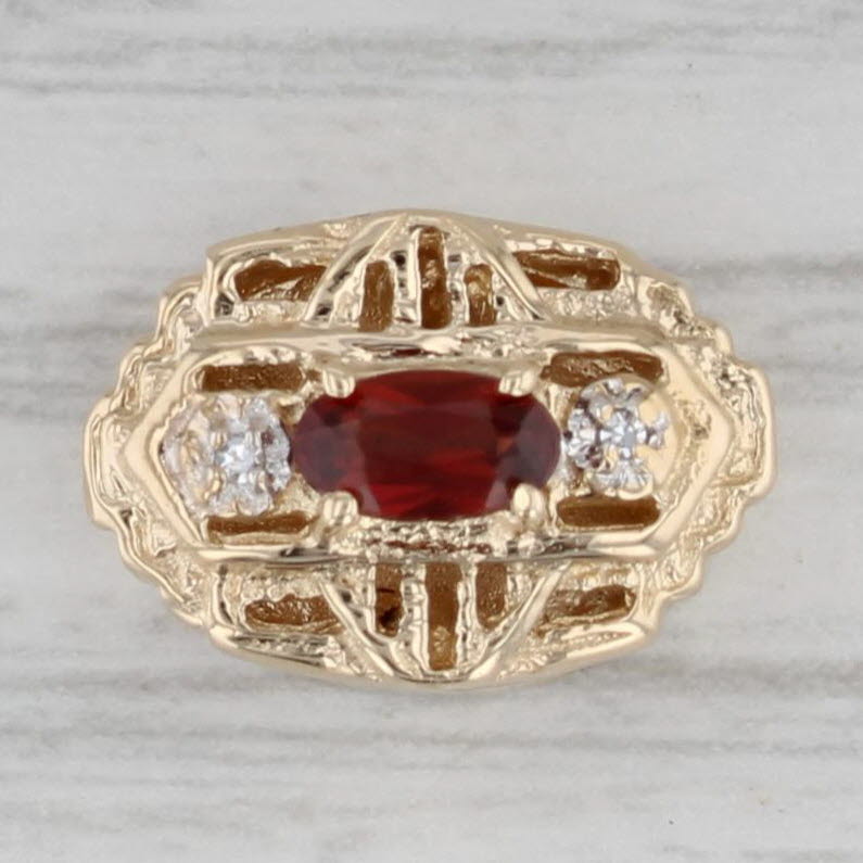 Gray Richard Klein 0.30 ct Garnet Diamond 14K Yellow Gold Slide Charm