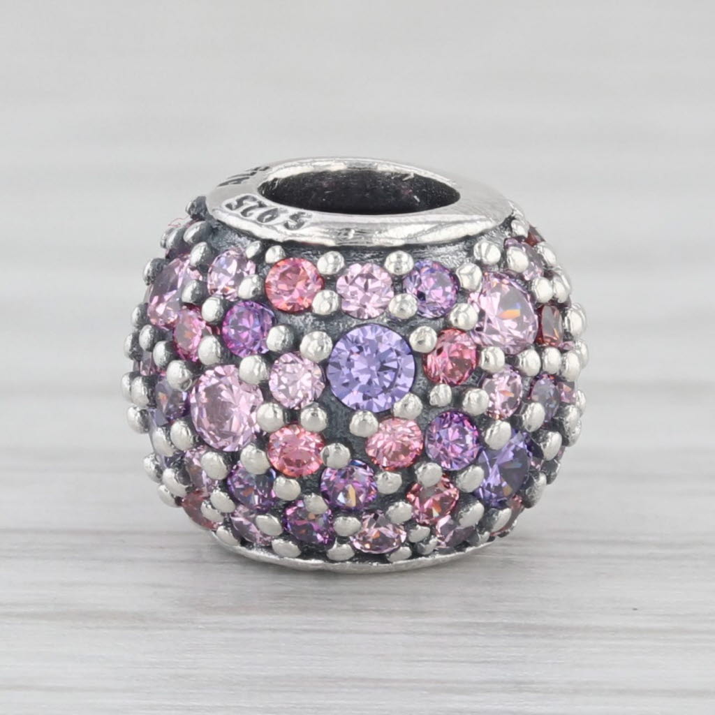 Light Gray Authentic Pandora Pave Lights Multicolor Charm 791261ACZM Sterling Silver