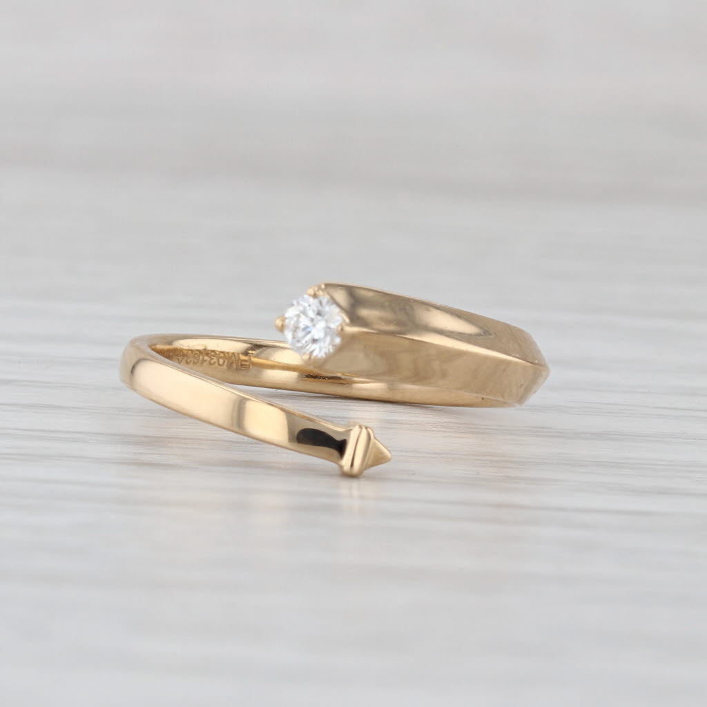 New Forevermark Diamond Bypass Ring 18k Yellow Gold Size 6.5 Adjustable