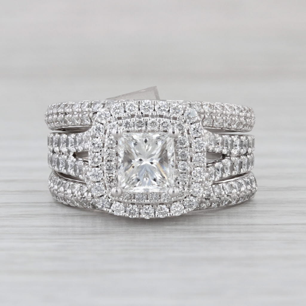 Vera Wang Wish 2.99ctw Diamond Engagement Ring Wedding Band Bridal Set 14k Gold