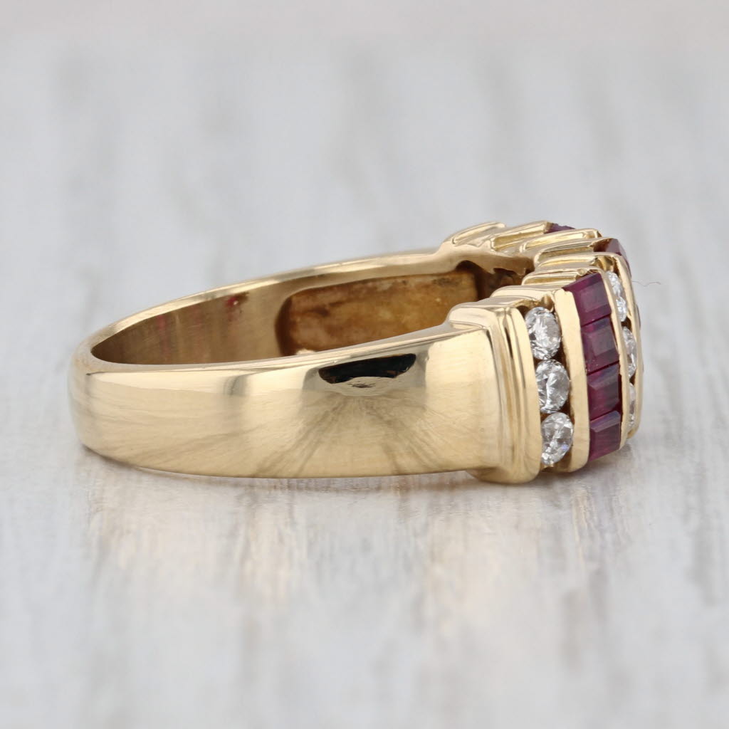 1.56ctw Ruby Diamond Ring 18k Yellow Gold Size 8