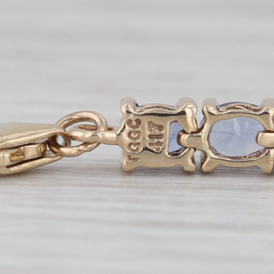 7.95ctw Tanzanite Tennis Bracelet 10k Yellow Gold 7.25" 3.8mm COA Tomas Rae