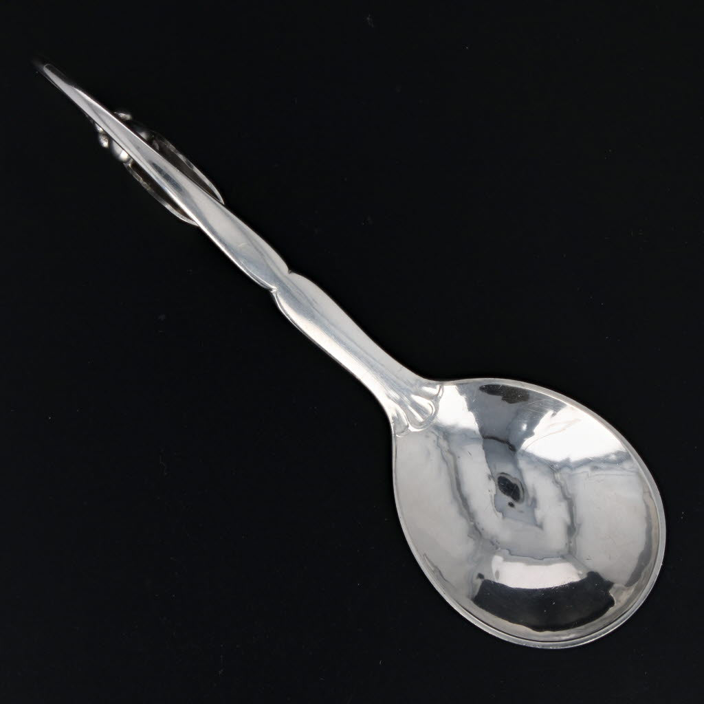 Black George Jensen #21 Ornamental Spoon Sterling Silver Denmark