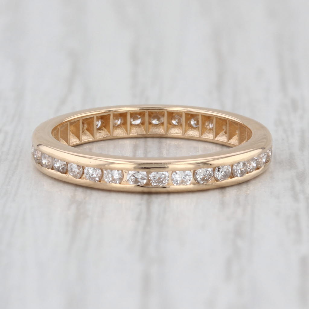 0.50ctw Diamond Eternity Band 14k Gold Stackable Wedding Anniversary Ring Sz 6
